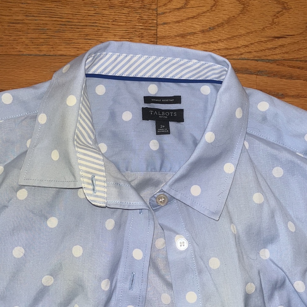 Talbots Button Down Blouse - image 3